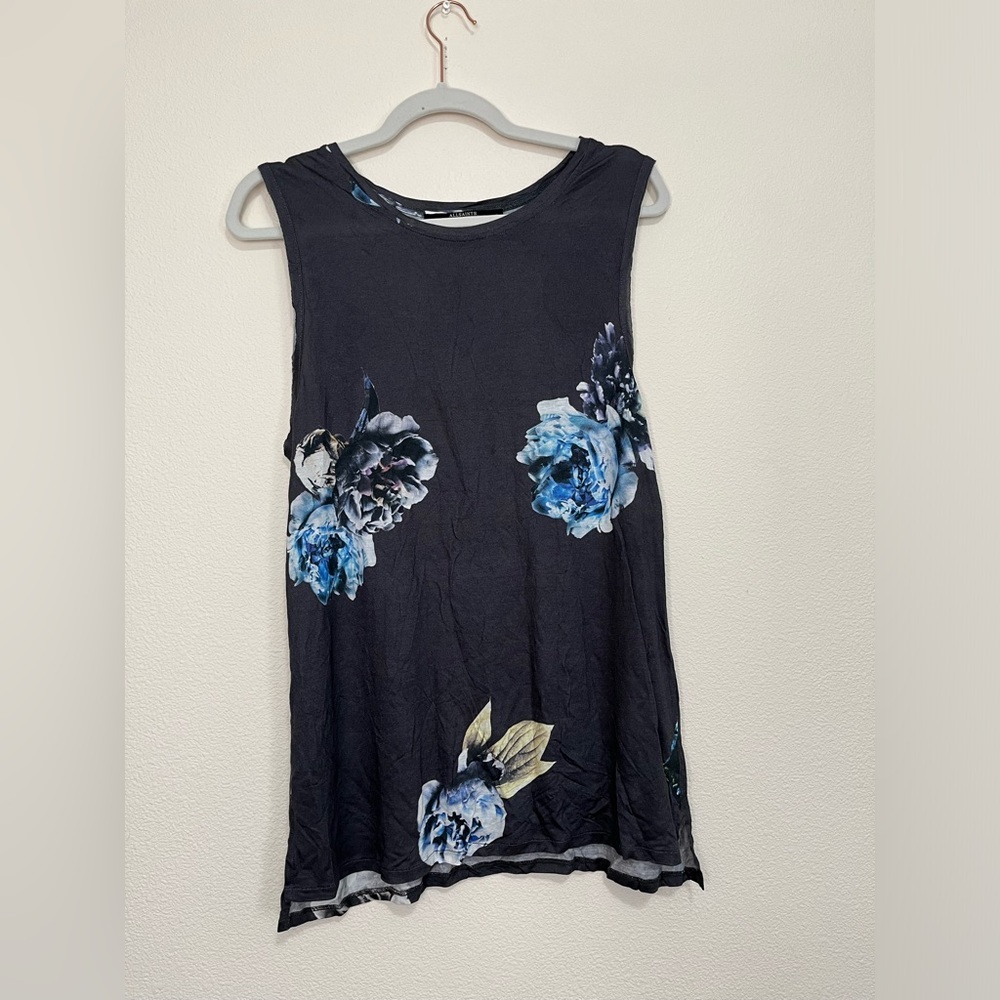 X All Saints Floral Flowy Tank Size 6 Medium